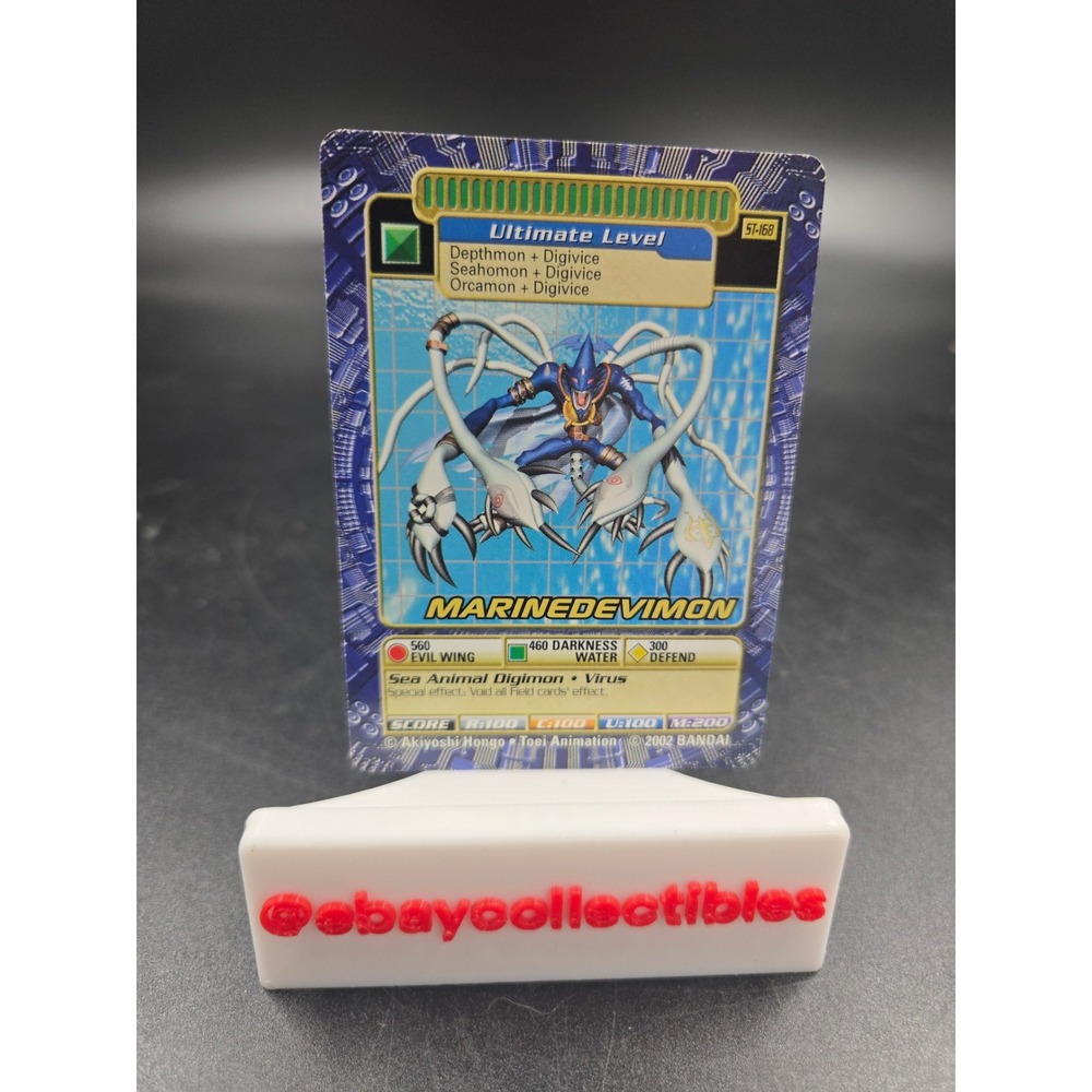 Digimon MarineDevimon ST-168 Ultimate Level 2002 Bandai Trading Card TCG